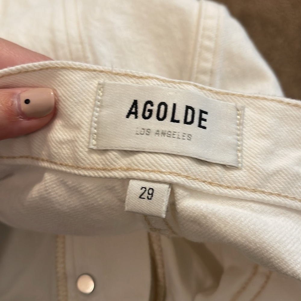 Agolde Riley White Jean - Picture 7 of 9